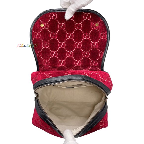Gucci Unisex 574942 GG Monogram Velvet Backpack - Picture 7 of 10